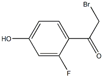 2-bromo-1-(2-fluoro-4-hydroxyphenyl)ethanone 化学構造式