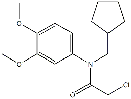 2-chloro-N-(cyclopentylmethyl)-N-(3,4-dimethoxyphenyl)acetamide Structure