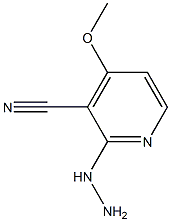 2-hydrazinyl-4-methoxypyridine-3-carbonitrile 结构式