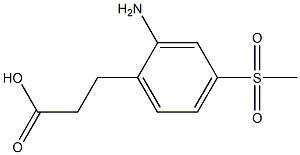 3-(2-amino-4-(methylsulfonyl)phenyl)propanoic acid Struktur