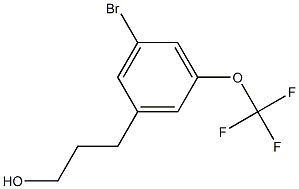 3-(3-bromo-5-(trifluoromethoxy)phenyl)propan-1-ol Struktur