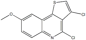 3,4-dichloro-8-methoxythieno[3,2-c]quinoline,,结构式