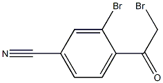 3-bromo-4-(2-bromoacetyl)benzonitrile,,结构式