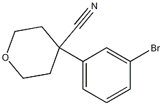 4-(3-bromophenyl)-tetrahydro-2H-pyran-4-carbonitrile,,结构式