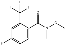 4-fluoro-N-methoxy-N-methyl-2-(trifluoromethyl)benzamide Structure