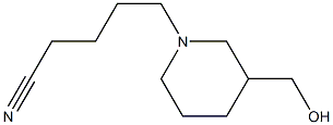 5-(3-(hydroxymethyl)piperidin-1-yl)pentanenitrile Struktur