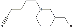 5-(3-(hydroxymethyl)piperidin-1-yl)pentanenitrile Structure