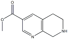 5,6,7,8-Tetrahydro-[1,7]naphthyridine-3-carboxylic acid methyl ester 化学構造式