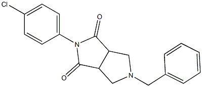 5-benzyl-2-(4-chlorophenyl)-tetrahydropyrrolo[3,4-c]pyrrole-1,3(2H,3aH)-dione Struktur