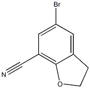 5-bromo-2,3-dihydrobenzofuran-7-carbonitrile 化学構造式