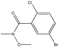 5-bromo-2-chloro-N-methoxy-N-methylbenzamide 化学構造式