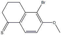 5-bromo-3,4-dihydro-6-methoxynaphthalene-1(2H)-thione Structure