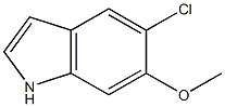 5-chloro-6-methoxy-1H-indole,,结构式