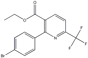 ethyl 2-(4-bromophenyl)-6-(trifluoromethyl)nicotinate,,结构式