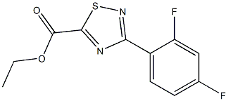 ethyl 3-(2,4-difluorophenyl)-1,2,4-thiadiazole-5-carboxylate 结构式