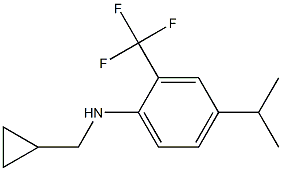 N-(cyclopropylmethyl)-2-(trifluoromethyl)-4-isopropylbenzenamine,,结构式