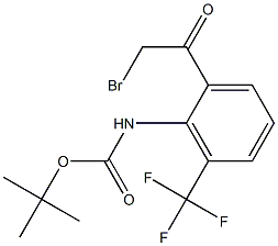 tert-butyl 2-(2-bromoacetyl)-6-(trifluoromethyl)phenylcarbamate Structure