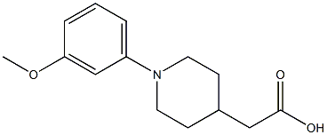 2-(1-(3-methoxyphenyl)piperidin-4-yl)acetic acid,,结构式