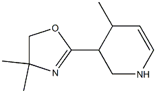 3-(4,5-Dihydro-4,4-dimethyl-1,3-oxazol-2-yl)-4-methyl-1,2,3,4-tetrahydropyridine, tech 化学構造式