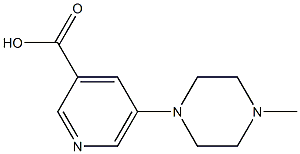 5-(4-methylpiperazinyl)pyridine-3-carboxylic acid 化学構造式