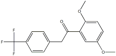 1-(2,5-dimethoxyphenyl)-2-(4-(trifluoromethyl)phenyl)ethanone,,结构式