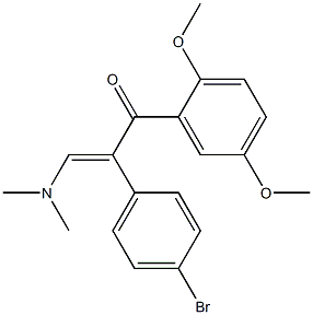 2-(4-bromophenyl)-1-(2,5-dimethoxyphenyl)-3-(dimethylamino)prop-2-en-1-one,,结构式
