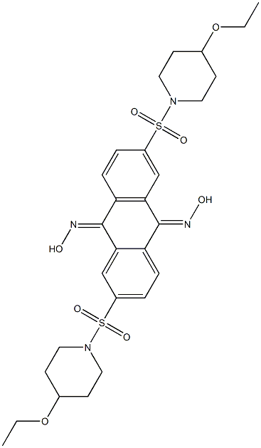 2,6-Bis-(4-ethoxy-piperidine-1-sulfonyl)-anthraquinone dioxime Structure