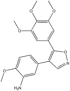 2-methoxy-5-(5-(3,4,5-trimethoxyphenyl)isoxazol-4-yl)benzenamine Structure