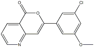 7-(3-chloro-5-methoxyphenyl)-5H-pyrano[4,3-b]pyridin-5-one,,结构式