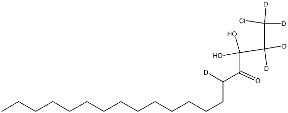 1-Palmitoyl-3-chloropropanediol-d5 化学構造式