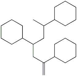 2,4,6-tricyclohexylhept-1-ene Structure