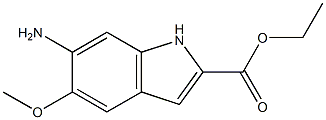 Ethyl 6-amino-5-methoxy-1H- indole-2-carboxylate Structure