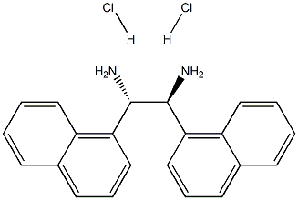 (S,S)-1,2-Di(1-naphthyl)-1,2-ethanediamine dihydrochloride 化学構造式