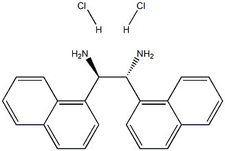 (R,R)-1,2-二(1-萘基)-1,2-乙二胺二盐酸盐, , 结构式