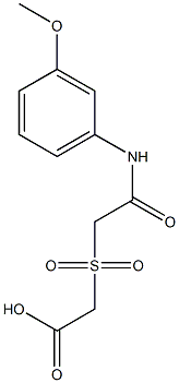 ({2-[(3-methoxyphenyl)amino]-2-oxoethyl}sulfonyl)acetic acid 结构式