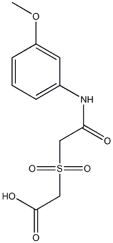 ({2-[(3-methoxyphenyl)amino]-2-oxoethyl}sulfonyl)acetic acid,,结构式