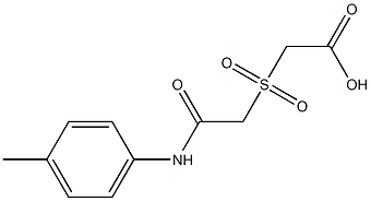 ({2-[(4-methylphenyl)amino]-2-oxoethyl}sulfonyl)acetic acid Struktur