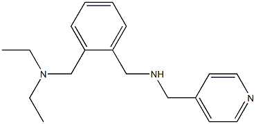 ({2-[(diethylamino)methyl]phenyl}methyl)(pyridin-4-ylmethyl)amine 化学構造式