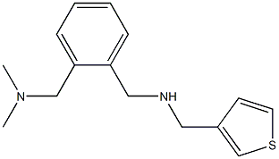 ({2-[(dimethylamino)methyl]phenyl}methyl)(thiophen-3-ylmethyl)amine,,结构式