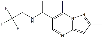 (1-{2,7-dimethylpyrazolo[1,5-a]pyrimidin-6-yl}ethyl)(2,2,2-trifluoroethyl)amine|