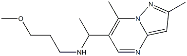 (1-{2,7-dimethylpyrazolo[1,5-a]pyrimidin-6-yl}ethyl)(3-methoxypropyl)amine Structure