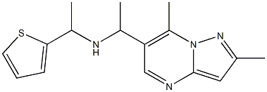 (1-{2,7-dimethylpyrazolo[1,5-a]pyrimidin-6-yl}ethyl)[1-(thiophen-2-yl)ethyl]amine Structure