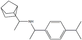 (1-{bicyclo[2.2.1]heptan-2-yl}ethyl)({1-[4-(propan-2-yl)phenyl]ethyl})amine,,结构式