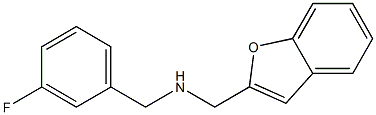 (1-benzofuran-2-ylmethyl)[(3-fluorophenyl)methyl]amine Struktur