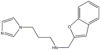 (1-benzofuran-2-ylmethyl)[3-(1H-imidazol-1-yl)propyl]amine,,结构式