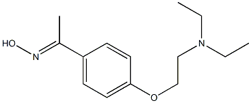 (1E)-1-{4-[2-(diethylamino)ethoxy]phenyl}ethanone oxime Struktur