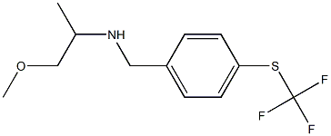 (1-methoxypropan-2-yl)({4-[(trifluoromethyl)sulfanyl]phenyl}methyl)amine,,结构式