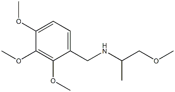 (1-methoxypropan-2-yl)[(2,3,4-trimethoxyphenyl)methyl]amine,,结构式