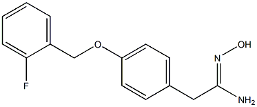 (1Z)-2-{4-[(2-fluorobenzyl)oxy]phenyl}-N'-hydroxyethanimidamide 结构式