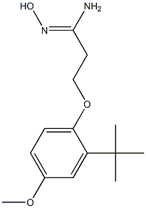 (1Z)-3-(2-tert-butyl-4-methoxyphenoxy)-N'-hydroxypropanimidamide Struktur